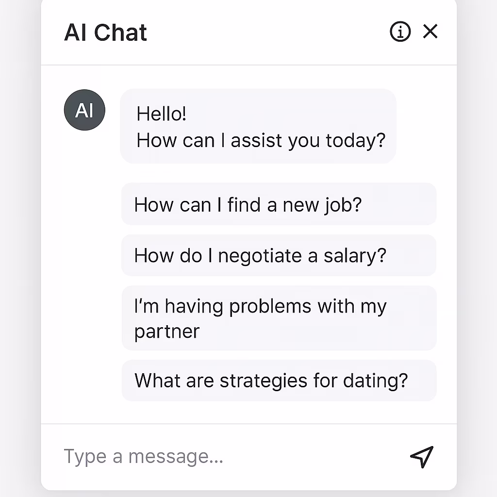 ai chat mockup