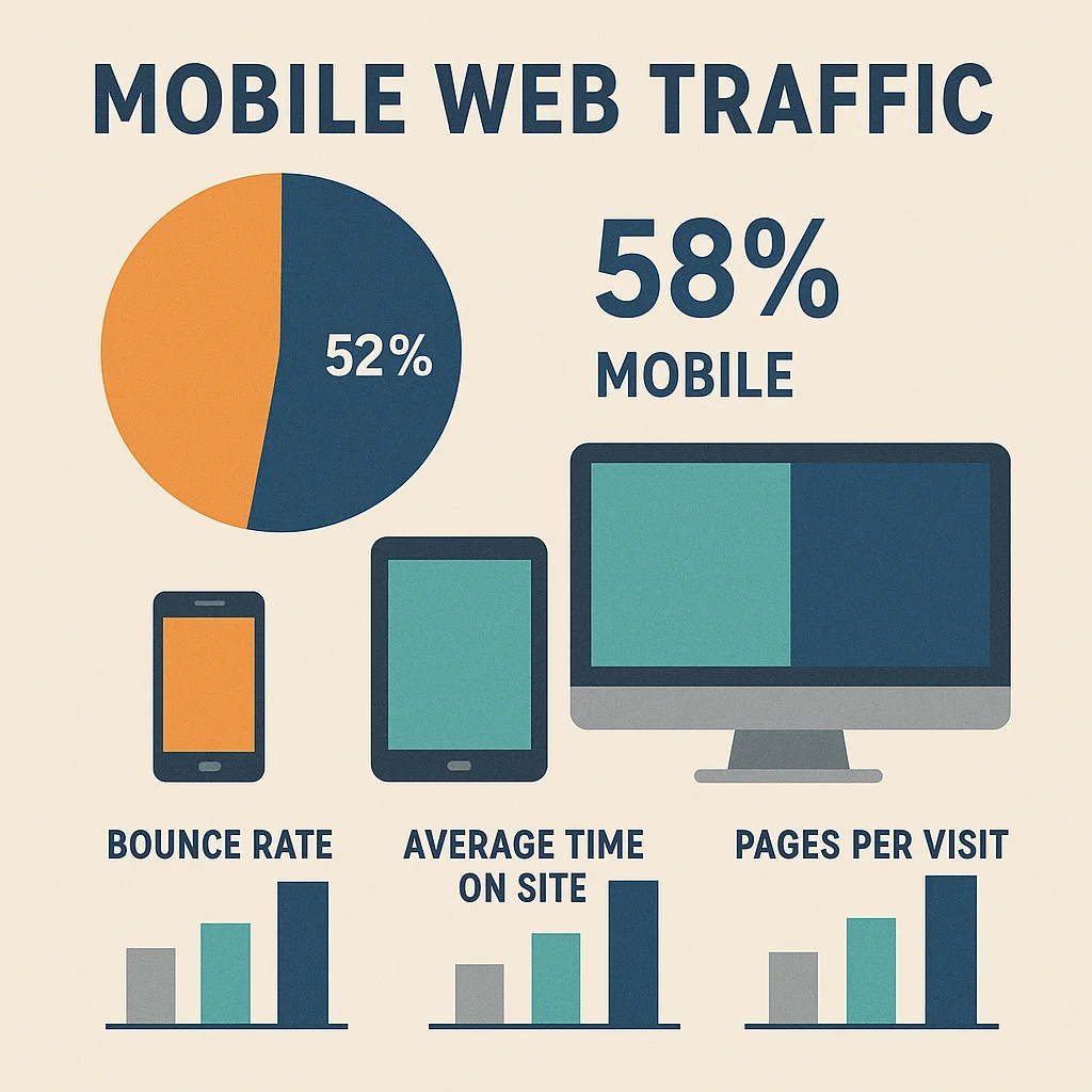 website traffic and infograph