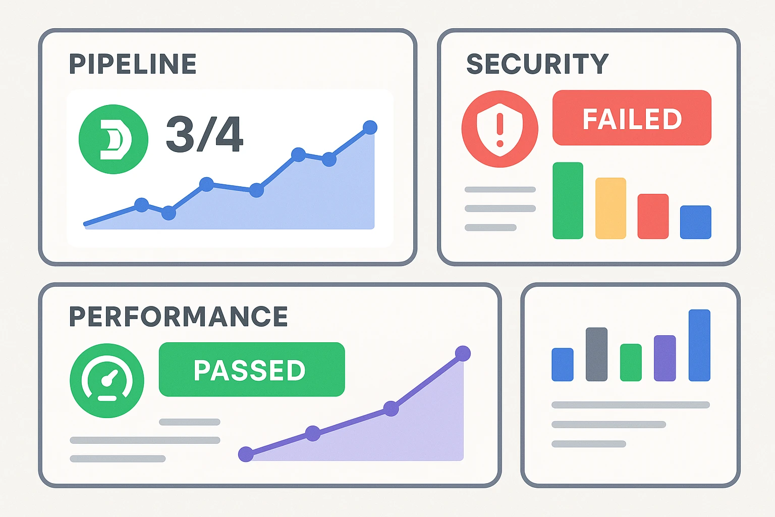 CI/CD Dashboard indicators